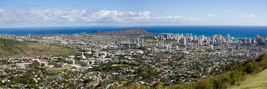 Blick vom Puu Ualakaa State Park auf Honolulu