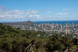 Blick vom Tantalus Drive auf Honolulu