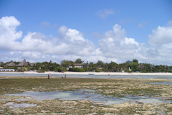 Blick vom Riff auf den Diani Beach