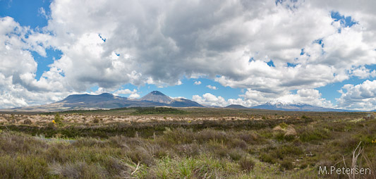 Mt. Tongariro, Mt. Ngauruhoe und Mt. Ruapehu